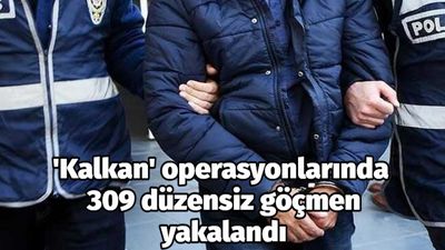 'Kalkan' operasyonlarında 309 düzensiz göçmen yakalandı