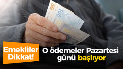 Emekliler dikkat! O ödemeler Pazartesi günü başlıyor