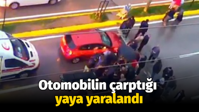 Otomobilin çarptığı yaya yaralandı