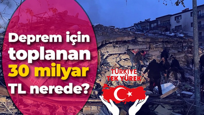 ‘Türkiye Tek Yürek' kampanyasına yapılan 115 milyar 146 milyon lira bağışın sadece 85 milyar lirası yatırıldı