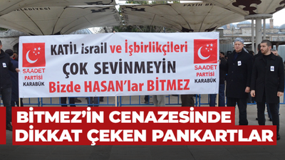 Bitmez’in cenazesinde dikkat çeken pankartlar!