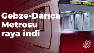 Gebze-Darıca Metrosu raya indi