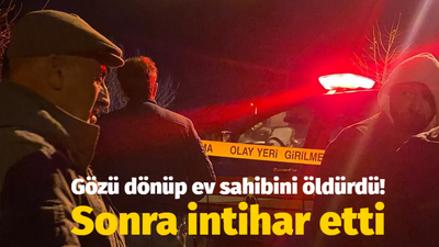 Gözü dönüp ev sahibini öldürdü! Sonra intihar etti