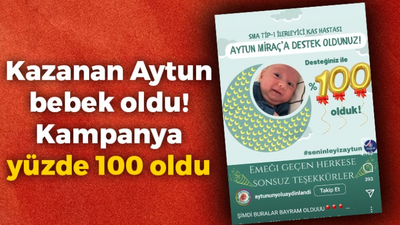 Kazanan Aytun bebek oldu! Kampanya yüzde 100 oldu