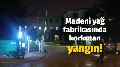 Madeni yağ fabrikasında korkutan yangın!