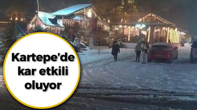 Kocaeli haber- Kartepe'de kar etkili oluyor