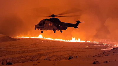 Reykjanes Yarımadası'ndaki yanardağ patladı