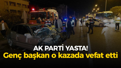 AK Parti yasta! Gençlik Kolları İl Başkanı o kazada vefat etti