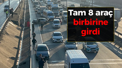 Kocaeli haber - Tam 8 araç birbirine girdi!