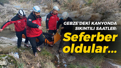 Gebze’deki kanyonda sıkıntılı saatler! Seferber oldular…