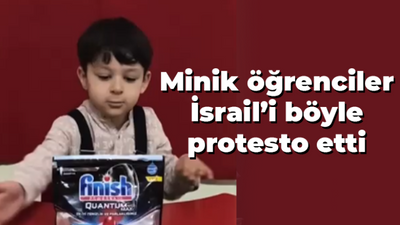 Minik öğrenciler İsrail’i böyle protesto etti