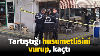 Tartıştığı husumetlisini vurup, kaçtı