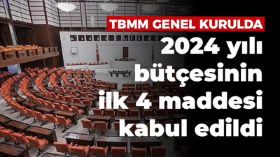 TBMM Genel Kurulunda 2024 yılı bütçesinin ilk 4 maddesi kabul edildi