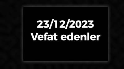 23/12/2023 Kocaeli vefat edenler