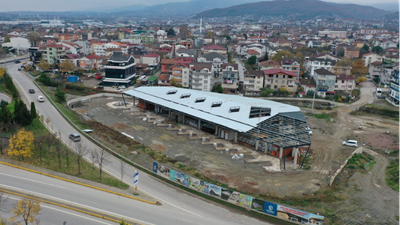 Yeni Gölcük terminalinde çatı imalatı tamam