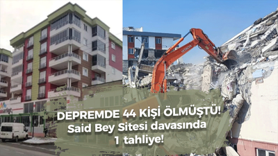 44 kişinin ölümüne neden olan Said Bey Sitesi davasında 1 tahliye!