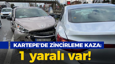 Kocaeli haber - Kartepe'de zincirleme kaza: 1 yaralı var!