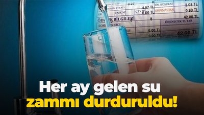 Her ay gelen su zammı durduruldu!