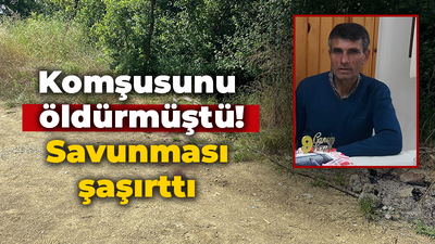 Komşusunu öldürmüştü! Savunması şaşırttı