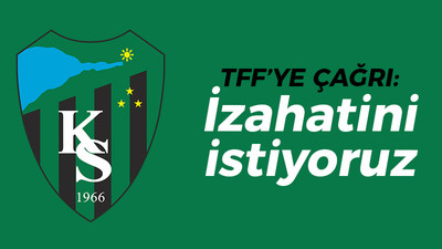 Kocaelispor'dan TFF'ye çağrı: İzahitini istiyoruz