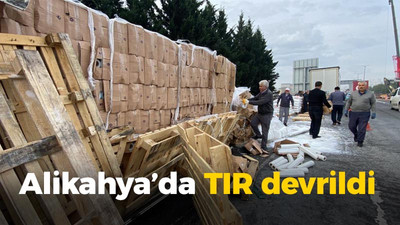 Kocaeli haber - Alikahya'da TIR devrildi