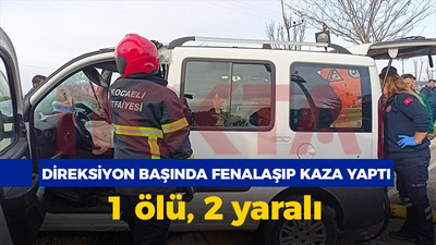 Direksiyon başında fenalaşıp kaza yaptı: 1 ölü 2 yaralı