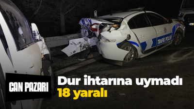 Göçmenleri taşıyan araç dur ihtarına uymadı: 4 polis yaralı