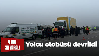 Yolcu otobüsü devrildi: 4 ölü 36 yaralı