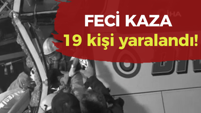 Otobüs ve TIR çarpıştı: 19 kişi yaralandı!