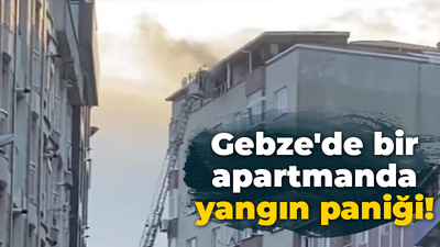 Gebze'de bir apartmanda yangın paniği!