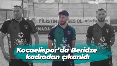 Kocaelispor’da Beridze kadrodan çıkarıldı