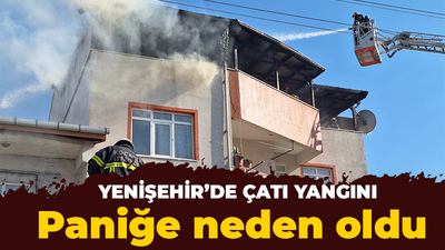 Çatı yangını paniğe neden oldu