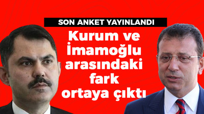 Son anket yayınlandı: Kurum ve İmamoğlu arasındaki fark ortaya çıktı