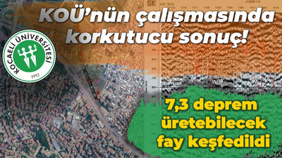 KOÜ’nün çalışmasında korkutucu sonuç! 7,3 deprem üretebilecek fay keşfedildi