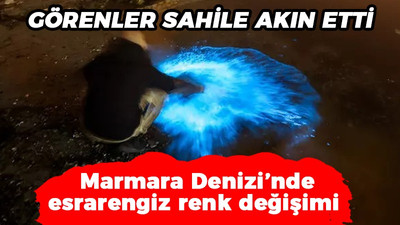 Görenler sahile akın etti: Marmara Denizi’nde esrarengiz renk değişimi