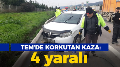 Kocaeli haber - TEM’de korkutan kaza: 4 yaralı