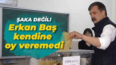 Gebze Adayı Erkan Baş kendine oy veremedi