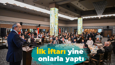 İlk iftarı yine onlarla yaptı