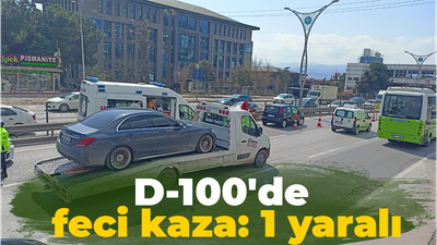 D-100'de feci kaza: 1 yaralı