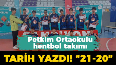 Petkim Ortaokulu hentbol takımı tarih yazdı! “21-20”