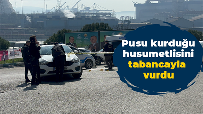 Pusu kurduğu husumetlisini tabancayla vurdu