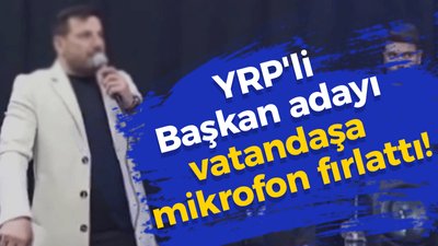 Davut Güloğlu vatandaşa mikrofon fırlattı!