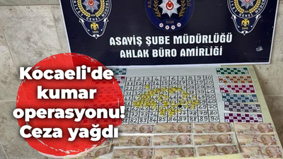 Kocaeli'de kumar operasyonu! Ceza yağdı