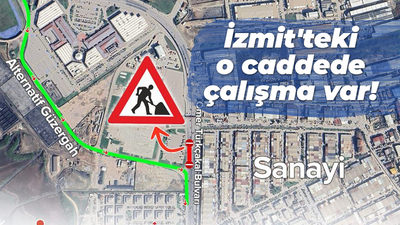 İzmit'teki o caddede çalışma var!