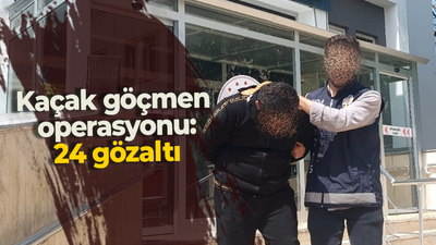 Kaçak göçmen operasyonu: 24 gözaltı