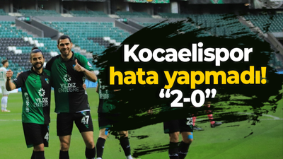 Kocaelispor hata yapmadı! “2-0”