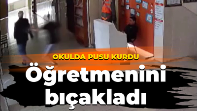 Okulda pusu kurdu öğretmenini bıçakladı