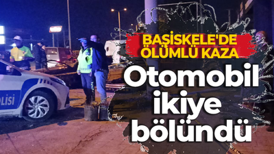 Başiskele'de ölümlü kaza! Otomobil ikiye bölündü...