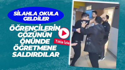 Kocaeli'de öğrencilerin gözünün önünde öğretmene saldırdılar! Okula silahla geldiler...