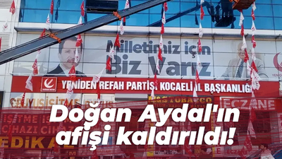 Doğan Aydal'ın afişi kaldırıldı!